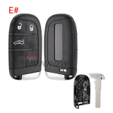 For Chrysler 2/2+1/3/3+1/4+1/5 button flip remote key shell with Key Blade