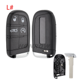 For Chrysler 2/2+1/3/3+1/4+1/5 button flip remote key shell with Key Blade