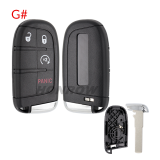 For Chrysler 2/2+1/3/3+1/4+1/5 button flip remote key shell with Key Blade