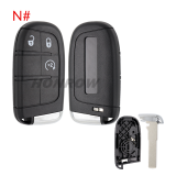 For Chrysler 2/2+1/3/3+1/4+1/5 button flip remote key shell with Key Blade