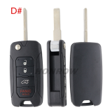 For Chrysler Jeep 2/2+1/3/3+1/4 button flip remote key blank without logo
