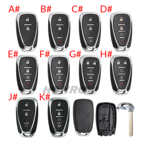 For Chevrolet 2 /2+1/3/3+1/4+1  button remote key blank without logo