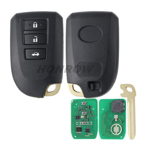 For ToyotaYaris 3 button Smart Remote Key with 433MHz 8A Chip Model: BF2EK 89904-52491  89904-52492