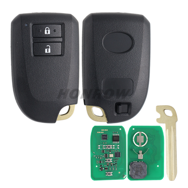 For Toyota Yaris 2 button Smart Remote Key with 433MHz 8A Chip Model: BF2EK 89904-52511 89904-52512