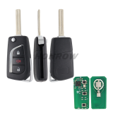 For Toyota 3 button Flip remote key with  315mhz H chip   FCC GQ4-73T/PN 89070-0R30