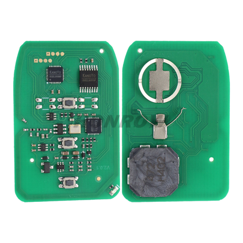 For Toyota Yaris 2 button Smart Remote Key with 433MHz 8A Chip Model: BF2EK 89904-52511 89904-52512