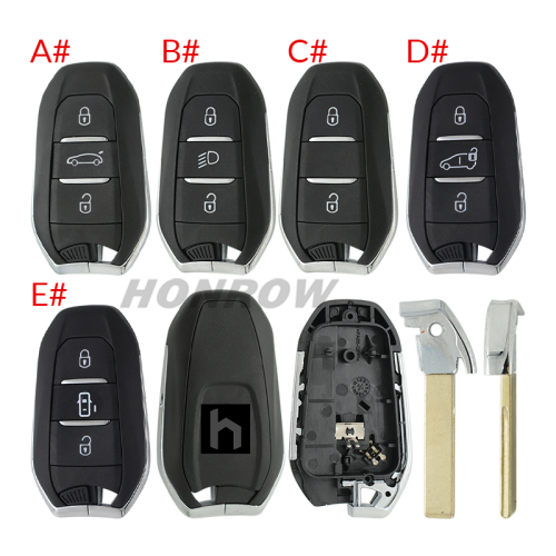 For Peugeot 3 button remote key blank with HU83 blade Please choose the button.