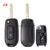 For Renault 2 button remote key  blank without logo,Please choose the key blade