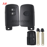 For Toyota 2/2+1/3/3+1 button remote key blank (the button is square)