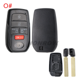 For Toyota 2/2+1/3/3+/1/4/4+1/5/5+1 button remote key blank with key Blade,please choose the key button