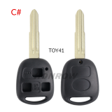 For Toyota 3 button remote key blank A# TOY43 Blade B# TOY47 Blade C# TOY41 Blade D# TOY48 Blade E# TOY40 Blade