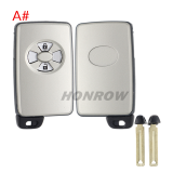 For Toyota 2/3/3+1 button remote key blank with key blade
