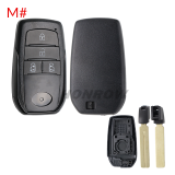 For Toyota 2/2+1/3/3+/1/4/4+1/5/5+1 button remote key blank with key Blade,please choose the key button
