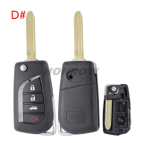 For Toyota 2/3/2+1/3+1 button flip remote key blank withToy43 Blade