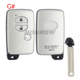 For Toyota Crown 2/2+1/3/3+1 button remote key blank,please choose the key button