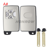 For Toyota 2/3/4/4+1 button remote key blank with key blade