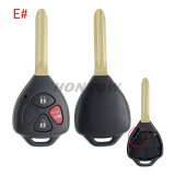 For Toyota Carola 2/2+1/3/3+1/4/button Remote key blank without logo ,please choose the button.