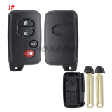 For Toyota 2 button remote key blank  (the button is round)，please choose the key button.