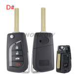 For Toyota 2/3/2+1/3+1 button flip remote key blank withToy48 Blade