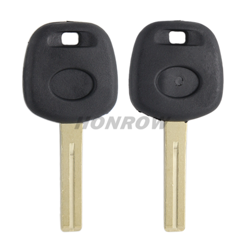 For Toyota transponder key blank ,the chip slot is at the bottom of the key.  A# TOY48 Blade B# TOY40 Blade C# TOY43 Blade