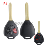 For Toyota Carola 2/2+1/3/3+1/4/button Remote key blank without logo ,please choose the button.
