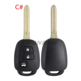 For Toyota 2/2+1/3/3+1 button remote key blank without logo