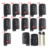 For Toyota 2/2+1/3/3+1 button remote key blank (the button is square)