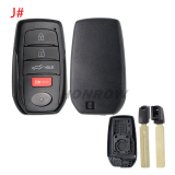 For Toyota 2/2+1/3/3+/1/4/4+1/5/5+1 button remote key blank with key Blade,please choose the key button