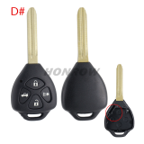 For Toyota Carola 2/2+1/3/3+1/4/button Remote key blank without logo ,please choose the button.