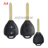 For Toyota Carola 2/3/3+1/4/button Remote key blank with TOY47 key blade,please choose the button.