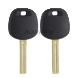 For GTL Toyota transponder key blank ,the chip slot is on the top of the key.  A# TOY48 Blade B# TOY40 Blade C# TOY43 Blade D# TOY51 Blade E# TOY43R Blade