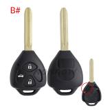 For Toyota Carola 2/2+1/3/3+1/4/button Remote key blank,please choose the button.