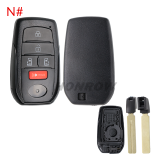 For Toyota 2/2+1/3/3+/1/4/4+1/5/5+1 button remote key blank with key Blade,please choose the key button