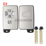 For Toyota 2/3/4/4+1 button remote key blank with key blade