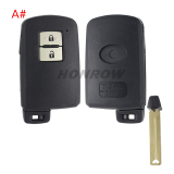 For Toyota 2/2+1/3/3+1 button remote key shell ,the button is square and white,please choose the key button