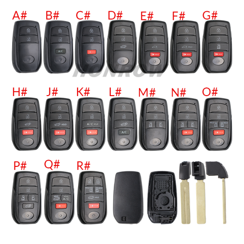 For Toyota 2/2+1/3/3+/1/4/4+1/5/5+1 button remote key blank with key Blade,please choose the key button