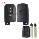 For Toyota 2/2+1/3/3+1 button remote key blank (the button is square)