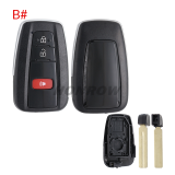For Toyota C-HR 2/2+1/3/3+1 buttons Smart Remote key blank,please choose the button