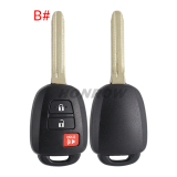 For Toyota 2/2+1/3/3+1 button remote key blank without logo