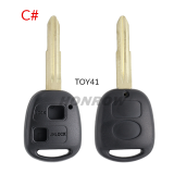For Toyota 2 button remote key blank A# TOY43 Blade B# TOY47 Blade C# TOY41 Blade D# TOY48 Blade E# TOY40 Blade