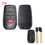 For Toyota 2/2+1/3/3+/1/4/4+1/5/5+1 button remote key blank with key Blade,please choose the key button