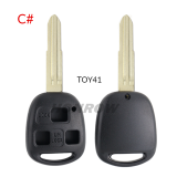For Toyota 3 button remote key blank without logo A# TOY43 Blade B# TOY47 Blade C# TOY41 Blade D# TOY48 Blade E# TOY40 Blade