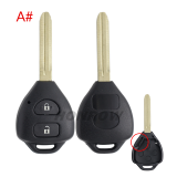 For Toyota Carola 2/2+1/3/3+1/4/button Remote key blank,please choose the button.