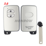 For Toyota Crown 2/2+1/3/3+1 button remote key blank,please choose the key button