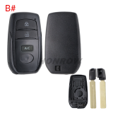 For Toyota 2/2+1/3/3+/1/4/4+1/5/5+1 button remote key blank with key Blade,please choose the key button