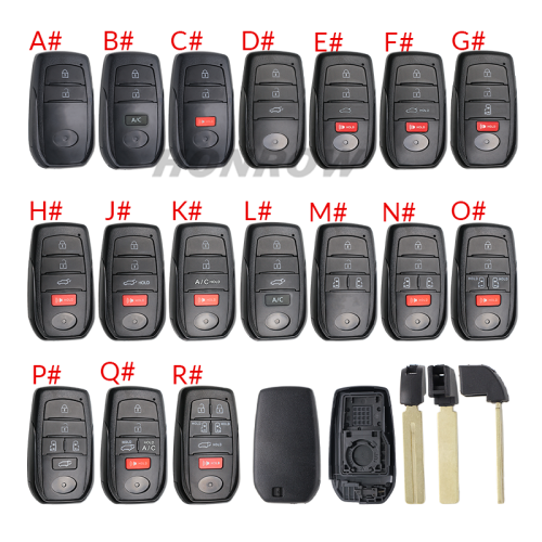 For Toyota 2/2+1/3/3+/1/4/4+1/5/5+1 button remote key blank with key Blade,please choose the key button