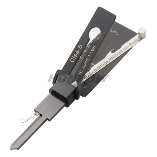 Tools Cisa-5 (5-Pin) 2 in 1 Pick for Cisa Door Locks For Instacode Database CISA 1198 Residential 2 in 1 tool