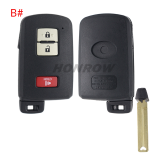 For Toyota 2/2+1/3/3+1 button remote key shell ,the button is square and white,please choose the key button