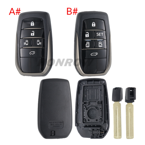 For Toyota 5/6 button remote key blank