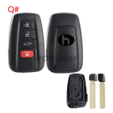 For Toyota C-HR 2/2+1/3/3+1 buttons Smart Remote key blank,please choose the button